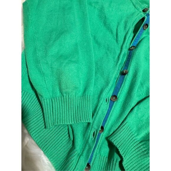 Boden green sweater button front 8 - Picture 4 of 5